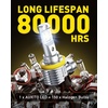 image:imageAUXITO H11 9005 Light Bulbs Combo 12X Brighter 100000LM 6500K Cool White9005H11