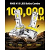 image:imageAUXITO H11 9005 Light Bulbs Combo 12X Brighter 100000LM 6500K Cool White9005H11